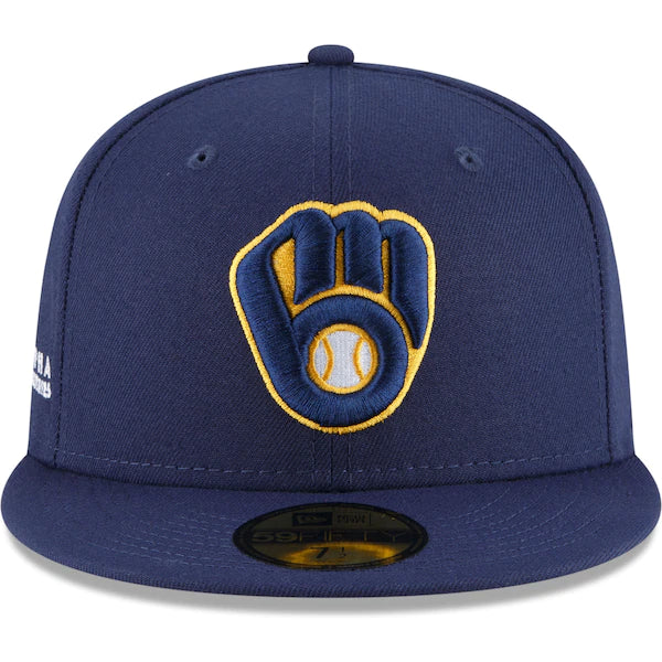 New Era x Alpha Industries Milwaukee Brewers Navy 59FIFTY Fitted Hat