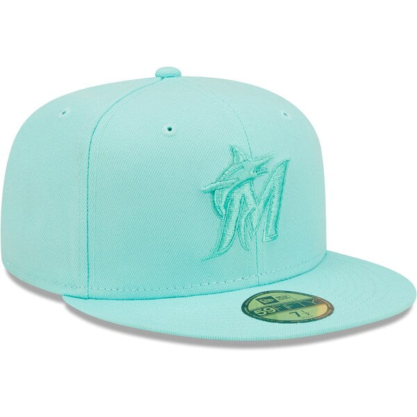 New Era Miami Marlins Turquoise Icon Color Pack 59FIFTY Fitted Hat