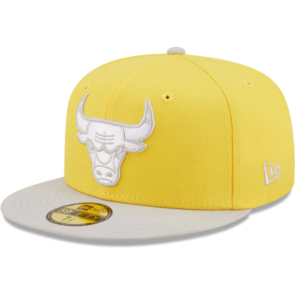 New Era  Chicago Bulls Color Pack 59FIFTY Fitted Hat - Yellow/Gray