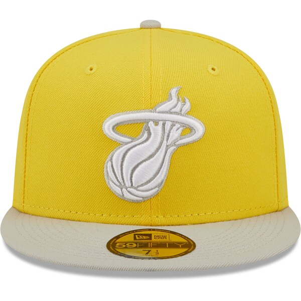 New Era Miami Heat Yellow/Gray Color Pack 59FIFTY Fitted Hat