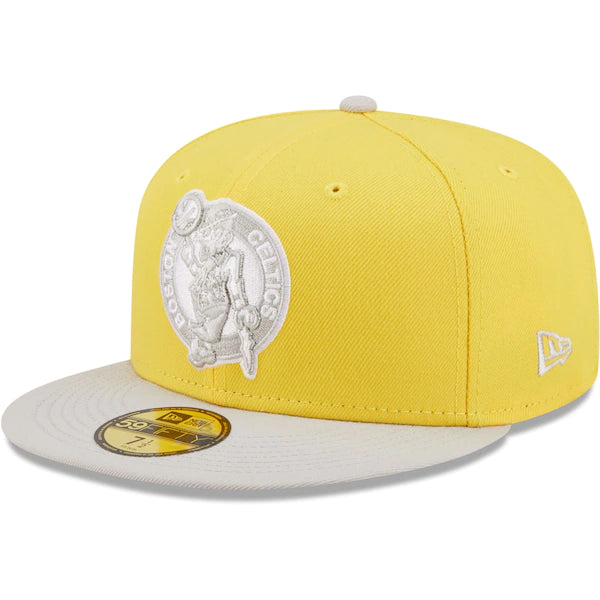New Era  Boston Celtics Color Pack 59FIFTY Fitted Hat - Yellow/Gray