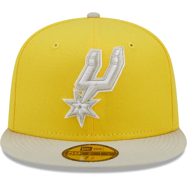 New Era  San Antonio Spurs Color Pack 59FIFTY Fitted Hat - Yellow/Gray