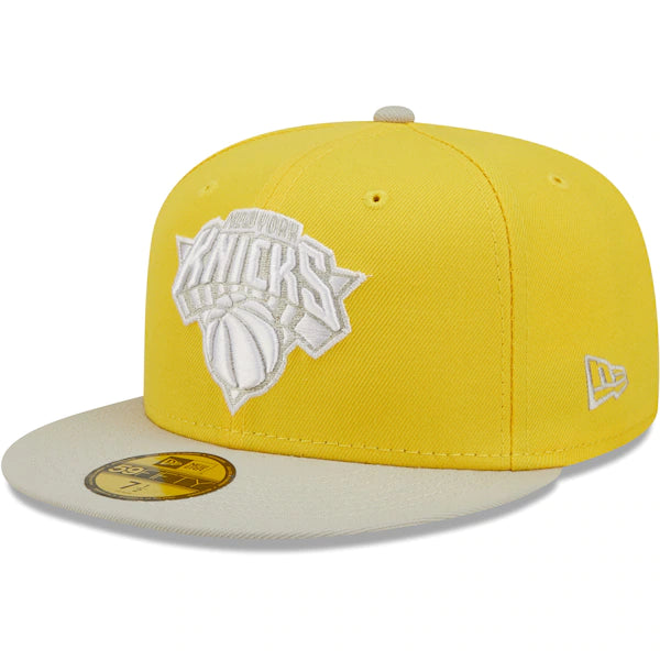 New Era  New York Knicks Color Pack 59FIFTY Fitted Hat - Yellow/Gray