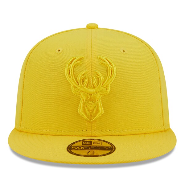 New Era Milwaukee Bucks Color Pack 59FIFTY Fitted Hat - Yellow