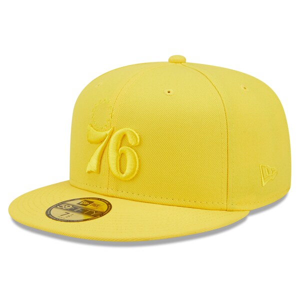 New Era Philadelphia 76ers Color Pack 59FIFTY Fitted Hat - Yellow