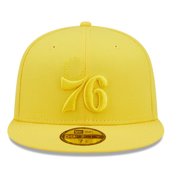 New Era Philadelphia 76ers Color Pack 59FIFTY Fitted Hat - Yellow