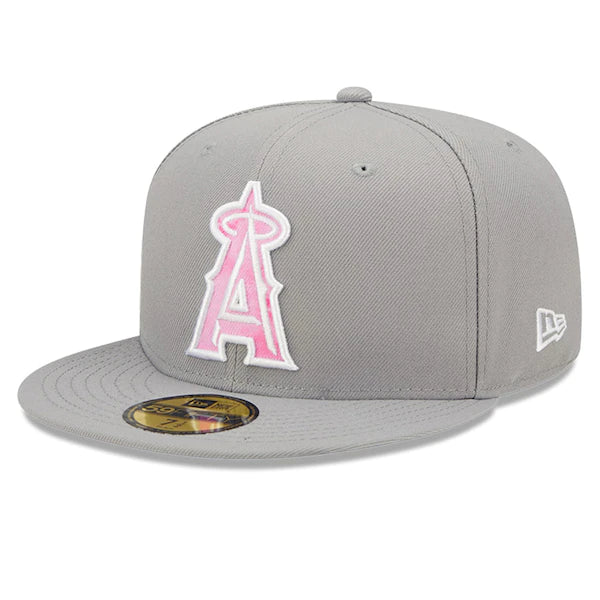 New Era Los Angeles Angels Gray 2022 Mother's Day On-Field 59FIFTY Fitted Hat