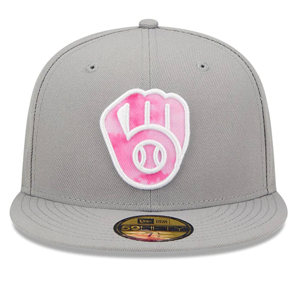 New Era Milwaukee Brewers Gray 2022 Mother's Day On-Field 59FIFTY Fitted Hat