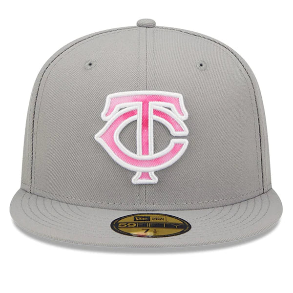 New Era Minnesota Twins Gray 2022 Mother's Day On-Field 59FIFTY Fitted Hat