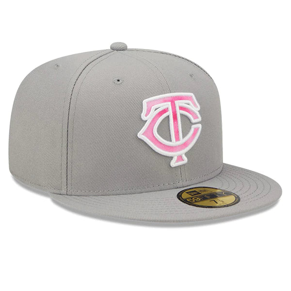 New Era Minnesota Twins Gray 2022 Mother's Day On-Field 59FIFTY Fitted Hat