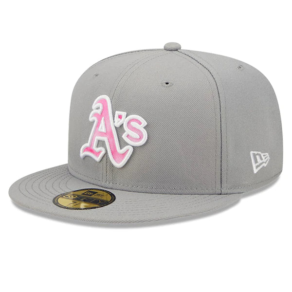 New Era Oakland Athletics Gray 2022 Mother's Day On-Field 59FIFTY Fitted Hat