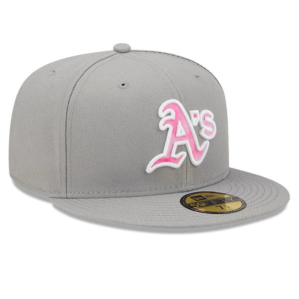 New Era Oakland Athletics Gray 2022 Mother's Day On-Field 59FIFTY Fitted Hat