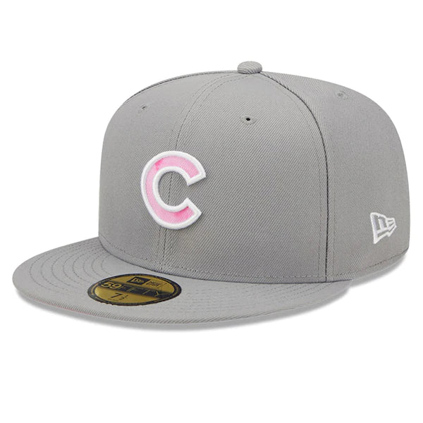 New Era Chicago Cubs Gray 2022 Mother's Day On-Field 59FIFTY Fitted Hat