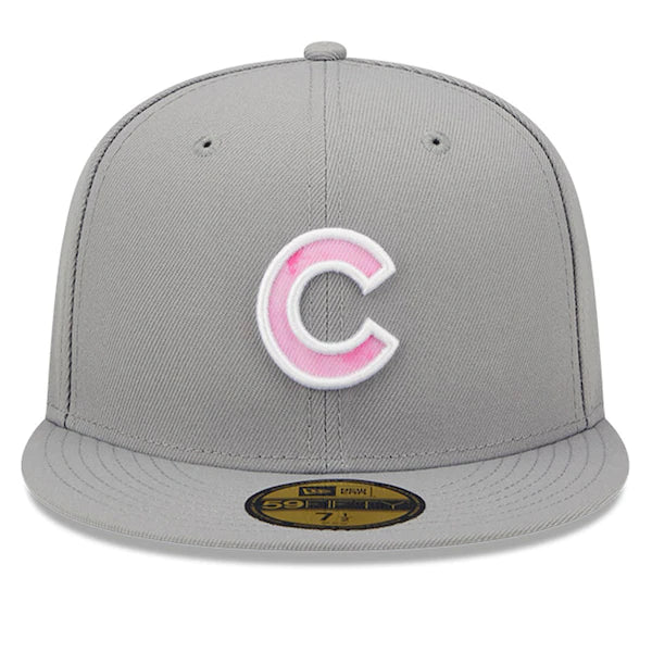 New Era Chicago Cubs Gray 2022 Mother's Day On-Field 59FIFTY Fitted Hat