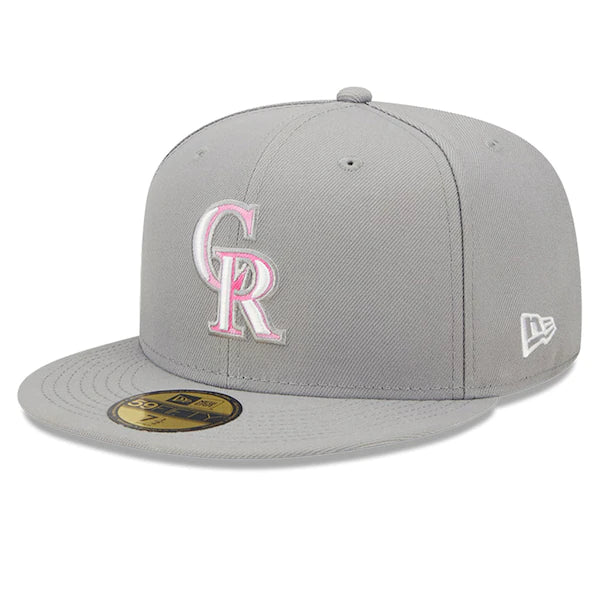 New Era Colorado Rockies Gray 2022 Mother's Day On-Field 59FIFTY Fitted Hat