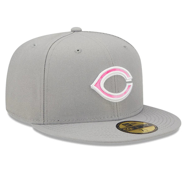 New Era Cincinnati Reds Gray 2022 Mother's Day On-Field 59FIFTY Fitted Hat