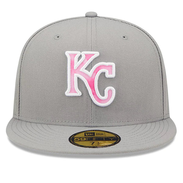 New Era Kansas City Royals Gray 2022 Mother's Day On-Field 59FIFTY Fitted Hat