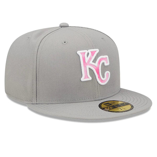 New Era Kansas City Royals Gray 2022 Mother's Day On-Field 59FIFTY Fitted Hat