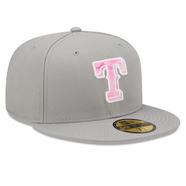 New Era Texas Rangers Gray 2022 Mother's Day On-Field 59FIFTY Fitted Hat