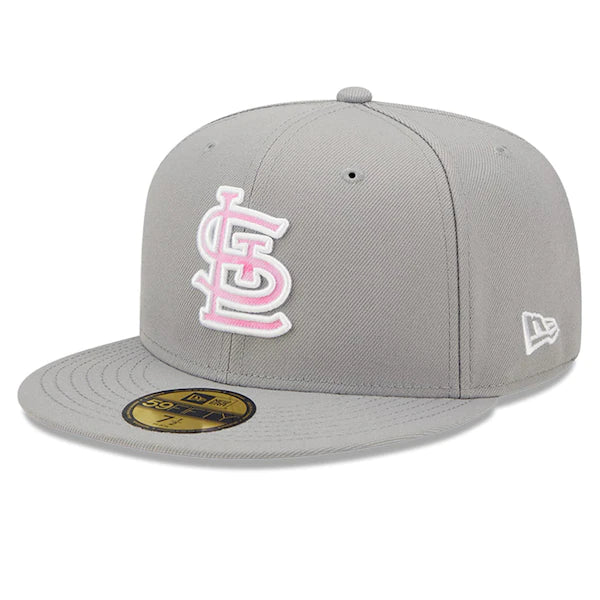 New Era St. Louis Cardinals Gray 2022 Mother's Day On-Field 59FIFTY Fitted Hat