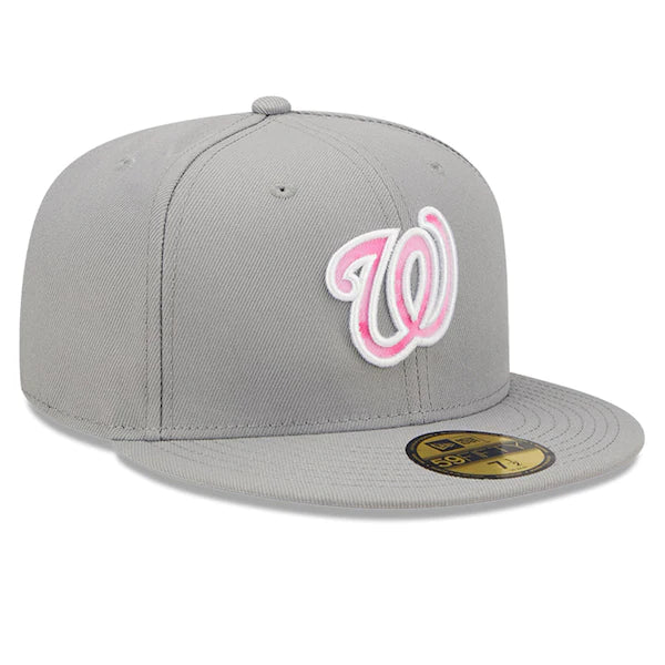 New Era Washington Nationals Gray 2022 Mother's Day On-Field 59FIFTY Fitted Hat