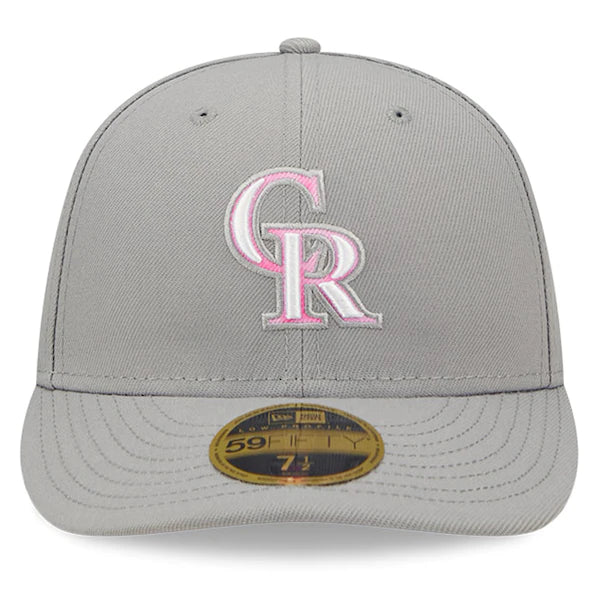 New Era Colorado Rockies Gray 2022 Mother's Day On-Field Low Profile 59FIFTY Fitted Hat