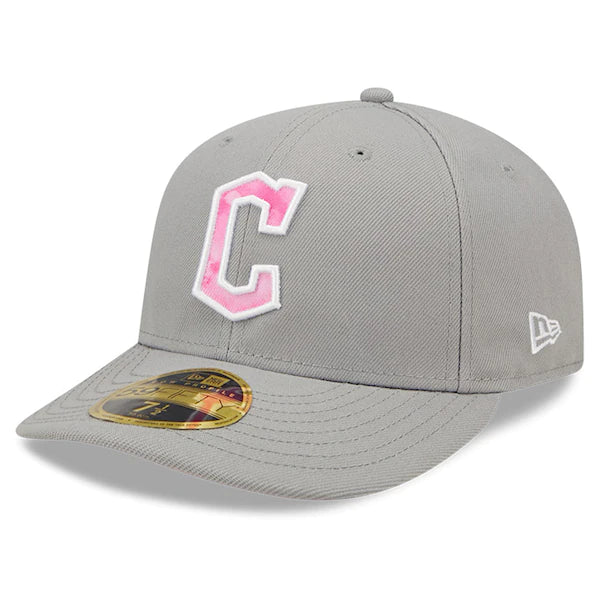 New Era Cleveland Guardians Gray 2022 Mother's Day On-Field Low Profile 59FIFTY Fitted Hat