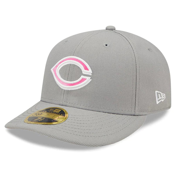 New Era Cincinnati Reds Gray 2022 Mother's Day On-Field Low Profile 59FIFTY Fitted Hat