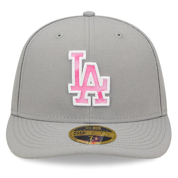 New Era Los Angeles Dodgers Gray 2022 Mother's Day On-Field Low Profile 59FIFTY Fitted Hat