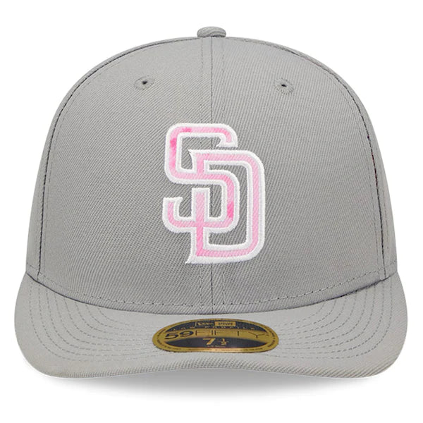 New Era San Diego Padres Gray 2022 Mother's Day On-Field Low Profile 59FIFTY Fitted Hat