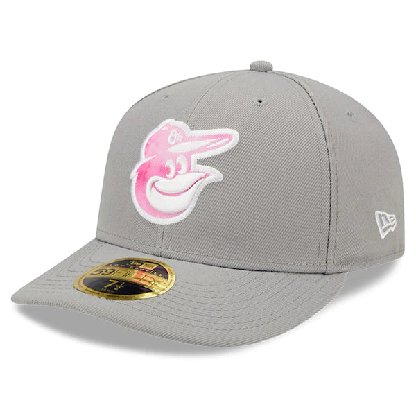 New Era Baltimore Orioles Gray 2022 Mother's Day On-Field Low Profile 59FIFTY Fitted Hat