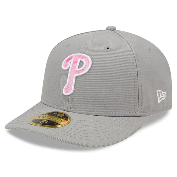 New Era Philadelphia Phillies Gray 2022 Mother's Day On-Field Low Profile 59FIFTY Fitted Hat
