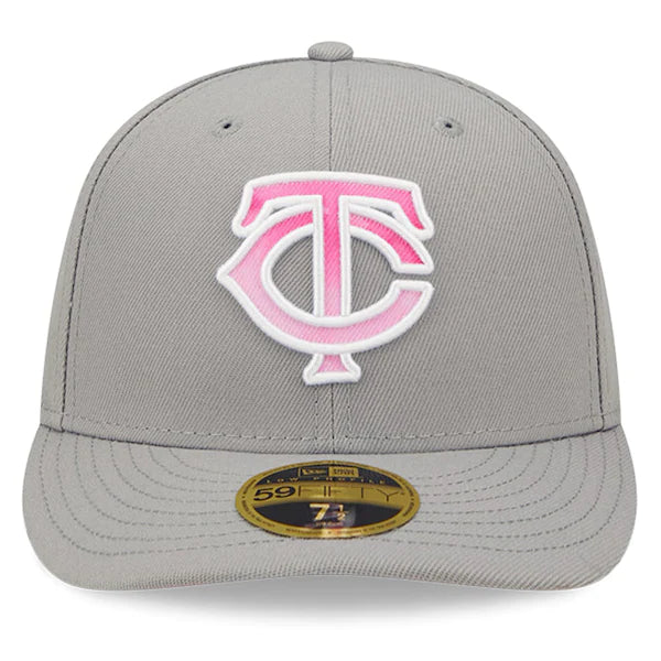 New Era Minnesota Twins Gray 2022 Mother's Day On-Field Low Profile 59FIFTY Fitted Hat