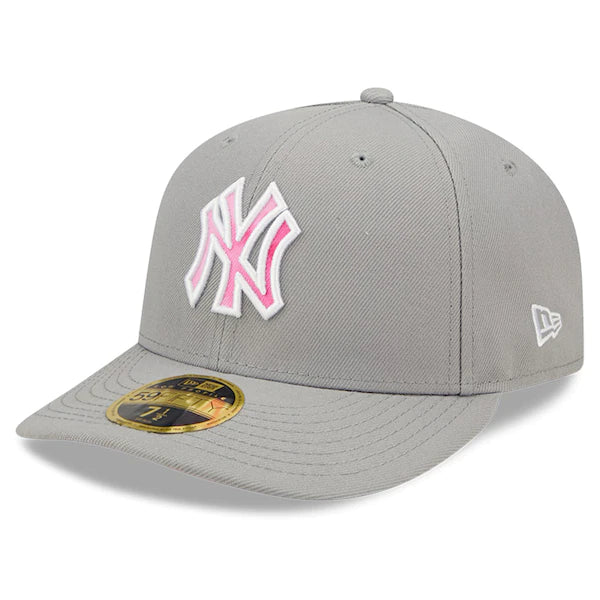 New Era New York Yankees Gray 2022 Mother's Day On-Field Low Profile 59FIFTY Fitted Hat