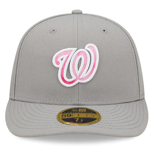 New Era Washington Nationals Gray 2022 Mother's Day On-Field Low Profile 59FIFTY Fitted Hat