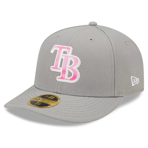 New Era Tampa Bay Rays Gray 2022 Mother's Day On-Field Low Profile 59FIFTY Fitted Hat
