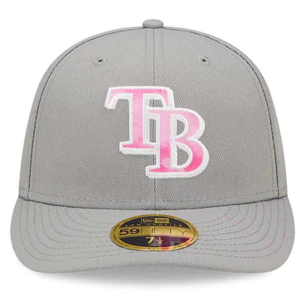 New Era Tampa Bay Rays Gray 2022 Mother's Day On-Field Low Profile 59FIFTY Fitted Hat