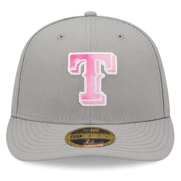 New Era Texas Rangers Gray 2022 Mother's Day On-Field Low Profile 59FIFTY Fitted Hat