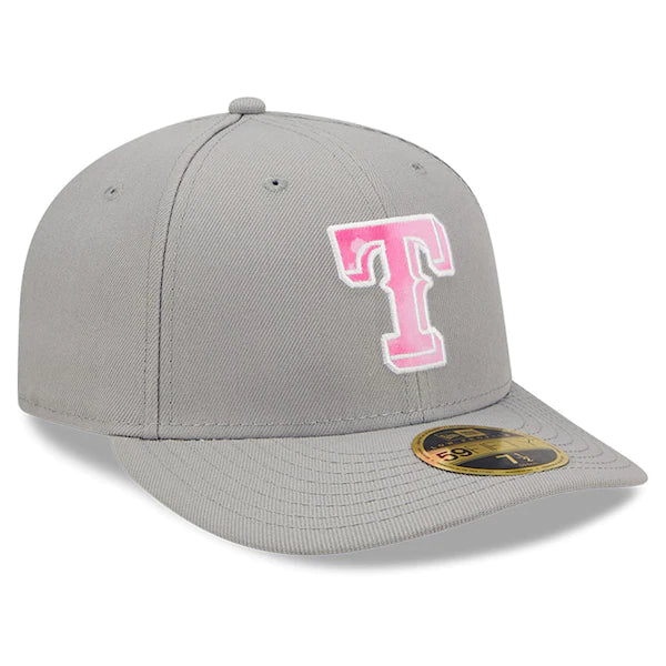 New Era Texas Rangers Gray 2022 Mother's Day On-Field Low Profile 59FIFTY Fitted Hat