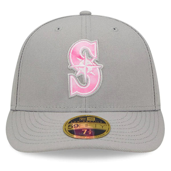 New Era Seattle Mariners Gray 2022 Mother's Day On-Field Low Profile 59FIFTY Fitted Hat