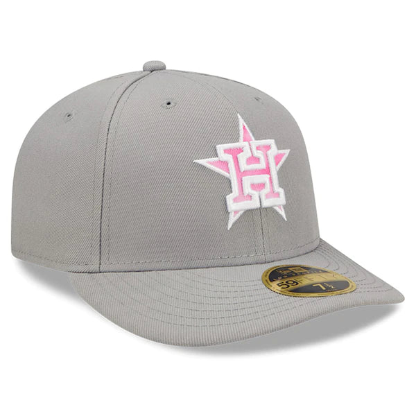 New Era Houston Astros Gray 2022 Mother's Day On-Field Low Profile 59FIFTY Fitted Hat