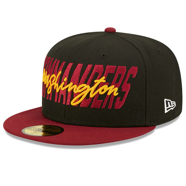 New Era Washington Commanders  Black/Burgundy 2022 NFL Draft On Stage 59FIFTY Fitted Hat