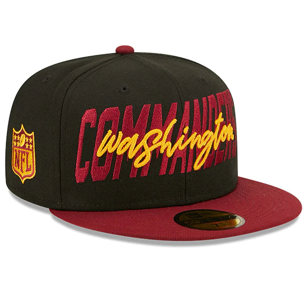 New Era Washington Commanders  Black/Burgundy 2022 NFL Draft On Stage 59FIFTY Fitted Hat