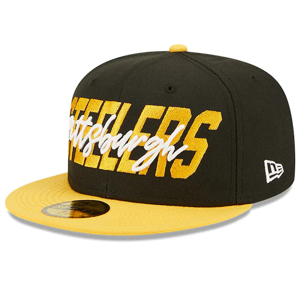 New Era Pittsburgh Steelers  Black/Gold 2022 NFL Draft On Stage 59FIFTY Fitted Hat
