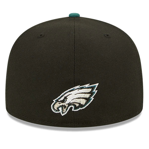 New Era Philadelphia Eagles  Black/Midnight Green 2022 NFL Draft On Stage 59FIFTY Fitted Hat