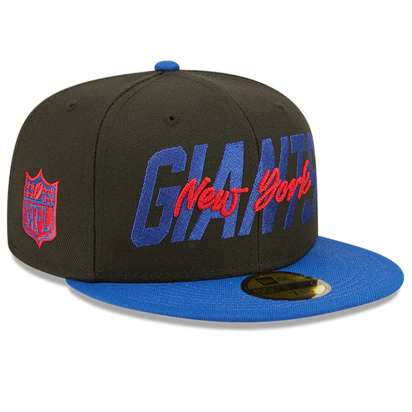New Era New York Giants  Black/Royal 2022 NFL Draft On Stage 59FIFTY Fitted Hat