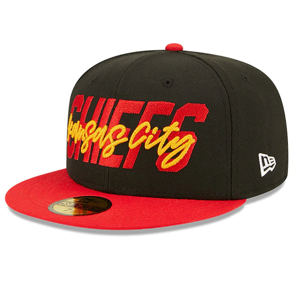 New Era Kansas City Chiefs  Black/Red 2022 NFL Draft On Stage 59FIFTY Fitted Hat