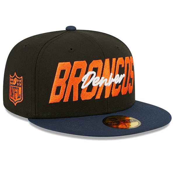 New Era Denver Broncos  Black/Navy 2022 NFL Draft On Stage 59FIFTY Fitted Hat