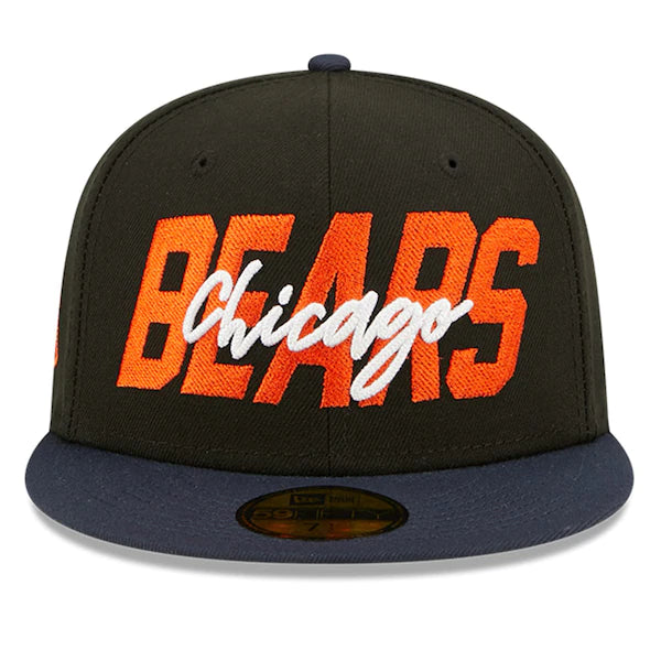 New Era Chicago Bears  Black/Navy 2022 NFL Draft On Stage 59FIFTY Fitted Hat