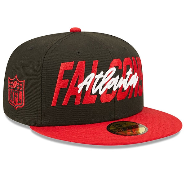 New Era Atlanta Falcons  Black/Red 2022 NFL Draft On Stage 59FIFTY Fitted Hat